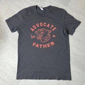 Advocate Like A Father T-shirt Sz M Gray Orange Short Sleeve